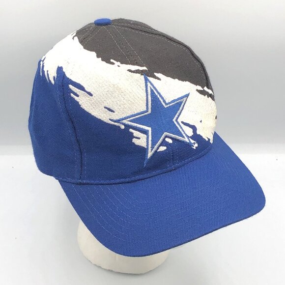 Vintage Dallas Cowboys 90’s Logo Athletics Pro Line Black Splash Snapback Hat - Picture 2 of 12